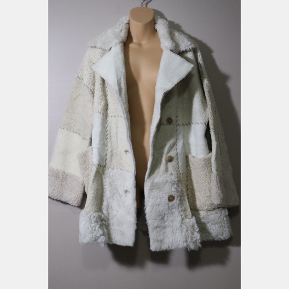 Free People x Brenda Knight Patchwork Sherpa Coat - Picture 4 of 8